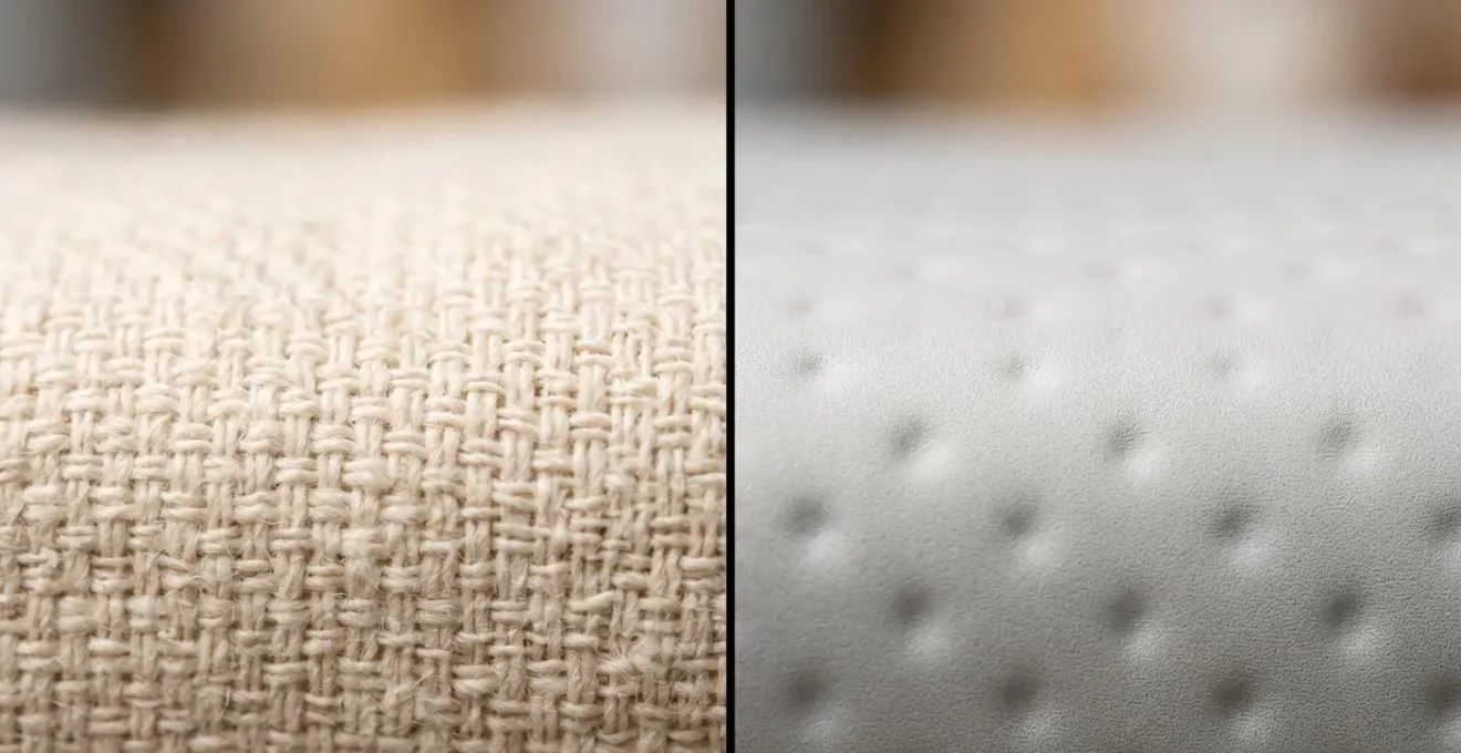 Comparaison visuelle des textures de tapis pour bébé montrant différents matériaux